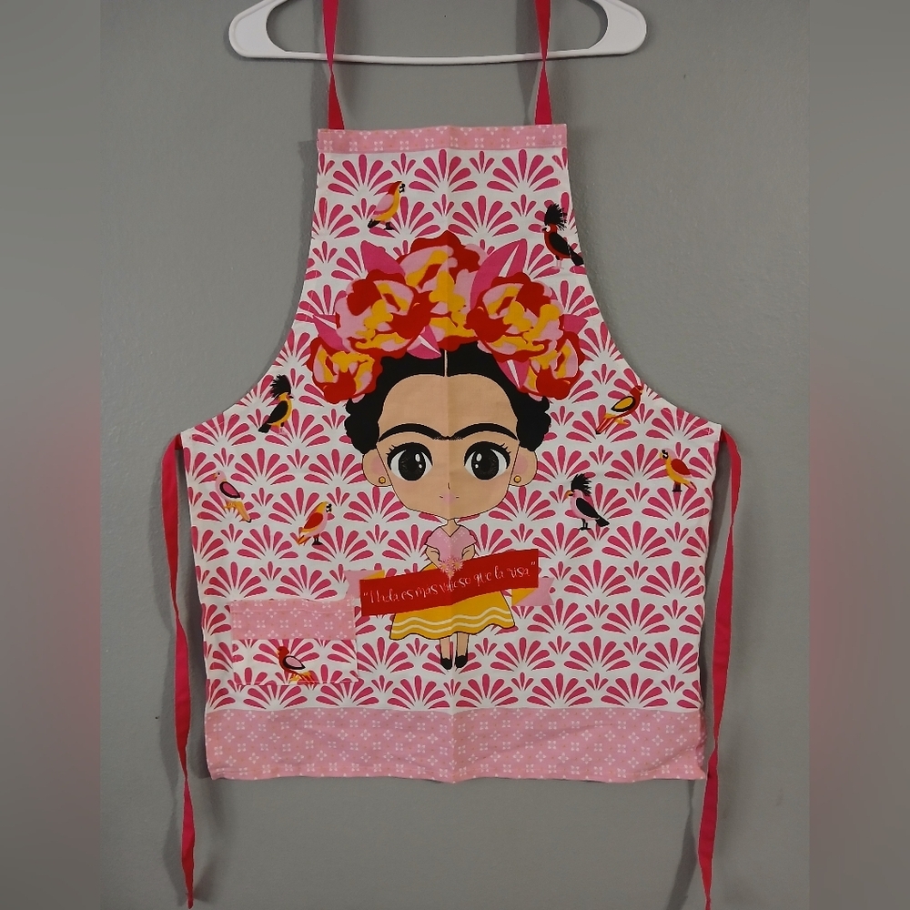 Pink Apron‎ with Frida Design - Picture 2 of 5